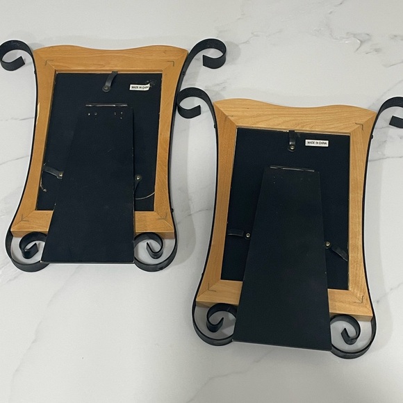 Pair of 4x6 photo frames wood & metal EUC! - Picture 4 of 7